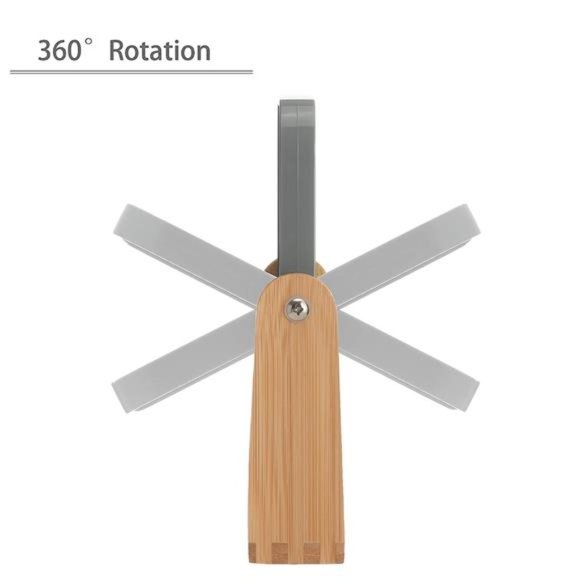 2 Sided 3X Magnifying Makeup Mirror with Bamboo Stand,Small Desk Table Mirror - Picture 2 of 5